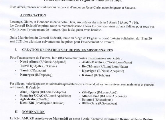 CIRCULAIRE D&rsquo;AFFECTATION 2021 (2)