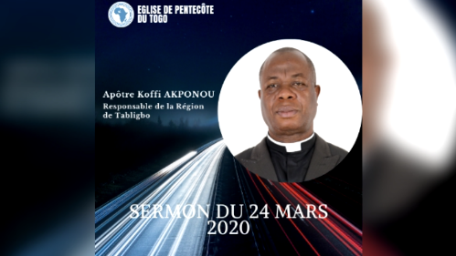 Sermon du 24 Mars 2020